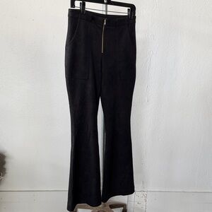 NWT Cynthia Rowley Nadia Ultra Suede Flared Pants Size 8